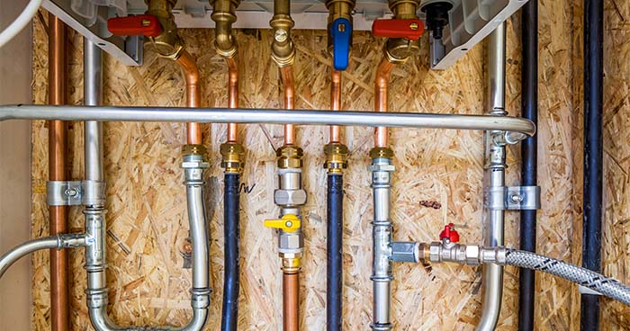 Image: Different Types Of Pipes In A House.