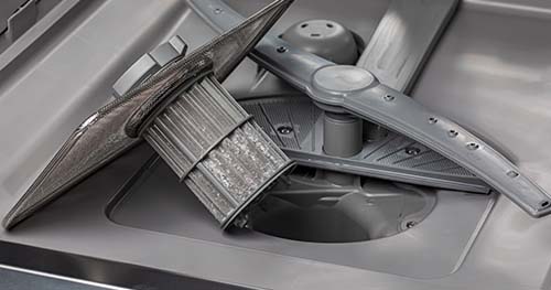 Image: Parts Of The Dishwasher That Need To Have Food Particles Washed Off.